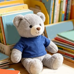 4Pcs Plush Bear Blank T-Shirts Soft Cotton for Birthday Graduation Gift