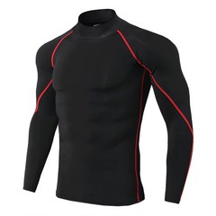 Men T-shirt Quick Dry Bodybuilding Running Shirt Long Sleeve Compression Top Gym