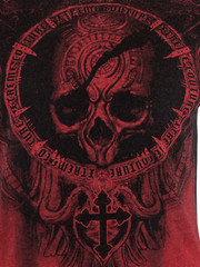 Xtreme Couture Affliction Men’s T-Shirt SHADOW WALKER Red Biker Skull S-5XL