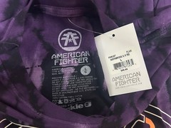 AMERICAN FIGHTER Purple Flux Wash NORTHRIDGE Athletic Graphic T-shirt NWT