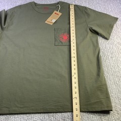 Fjallraven Logo Pocket T-Shirt Mens Laurel Green Organic Cotton Tee Size L NWT