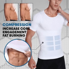 SecondSkin Men’s Shaper Cooling T-Shirt Compression Shirt Slimming Shapewear US