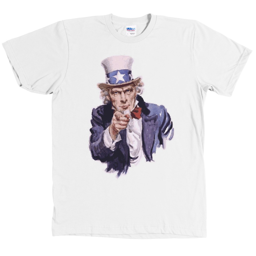 Uncle Sam American T Shirt USA Taxes Retro Political Tee NEW WITH TAGS