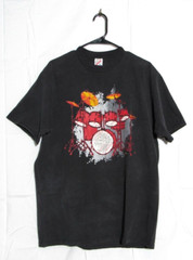 90s Vintage Jerzees Red Drumset Black Short Sleeve T-Shirt Made in the USA