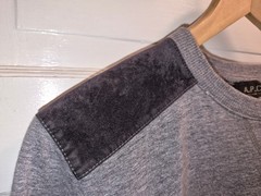 A.P.C APC Mesn Sweatshirt w/Velour Shoulders