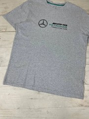 Mercedes Benz AMG Petronas Formula One Team Big Logo T Shirt Men Size L Gray