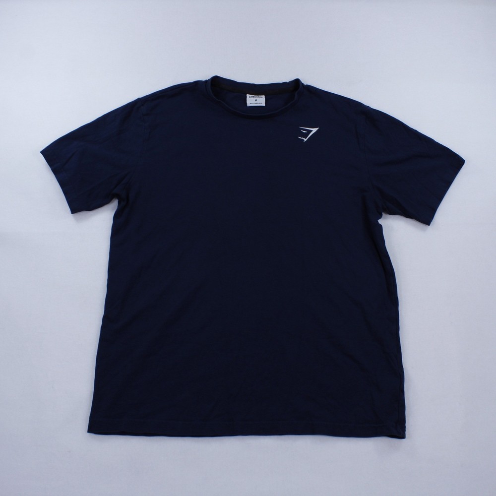 Gymshark Men’s Navy Blue Essential T-Shirt – Size M – 100% Cotton