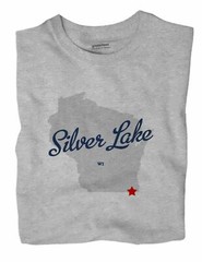 Silver Lake Wisconsin WI Wis Wisc T-Shirt MAP