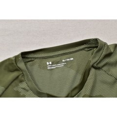 Under Armour Men XL Green Camo Seamless Performance Training T-Shirt Loose Fit
