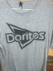 retro Doritos Chips Logo Gray colored T-Shirt Size L District Made brand tags