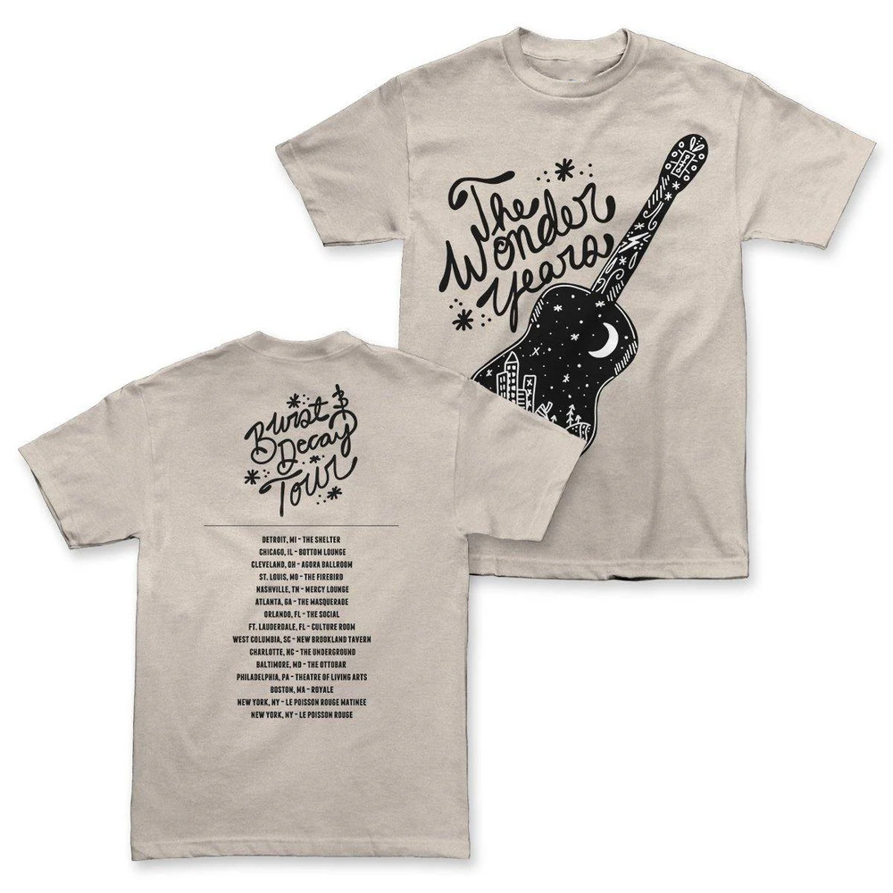 2 Sides The Wonder Years Band Tour Heavy Cotton Sand S-5XL T Shirt JU937