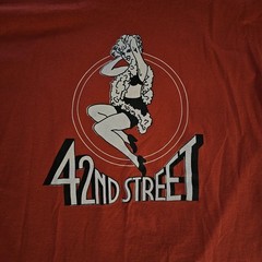 Vintage 90s 42nd Street Broadway Musical T Shirt XL Red Single Stitch BEST Fruit