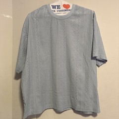Dry Social Club Shirt Drop Sleeves Boxy Fit Bleu Shirt