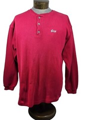 Vintage Enuf Thermal Shirt Tight Knit Heavyweight Spellout Logo Embroidered 1979