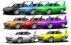 Plymouth Superbird Muscle Car Garage Sign Wall Art Graphic Sticker