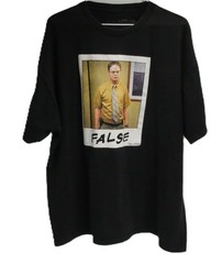 The Office Dwight Schrute “False” Men’s XXL Black T-Shirt T0274