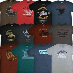 Levis Mens T-Shirts Short Sleeve Graphic Logo Cotton Crew Neck Tee New S M L Xl