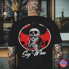 SAY WHEN Skeleton Print Men’s T-Shirt