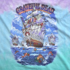 GRATEFUL DEAD-SHIP OF FOOLS-2 Sdd TIE DYE T-SHIRT S-M-L-XL-2X Garcia,Lesh,Wier