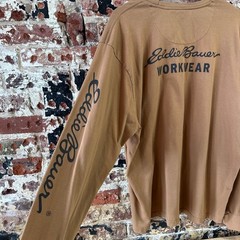 Eddie Bauer Workwear T-shirt Long sleeve Brown Pocket T Mens 2XL XXL