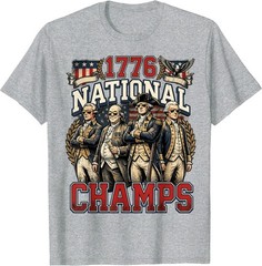 1776 National Champs Funny Patriotic America Founding Father T-Shirt