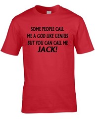 Jack T-Shirt Funny Boys Mens Personalise Any Name Gift Present Boys 80th 30th