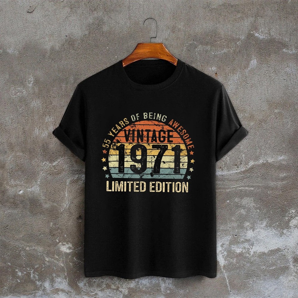 55th Birthday Vintage 1971 Limited Edition 55 Years Old Gifts T-Shirt