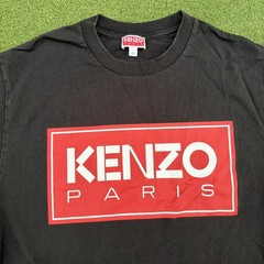 KENZO Paris Box Logo T Shirt short sleeve Black Red Small