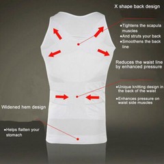 Mens Compression Shirts Slimming Body Shaper Vest Tight Tank Top Tummy Control