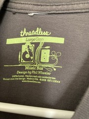 Threadless “Music Box” Design By Phil Wheeler Size Large Gray