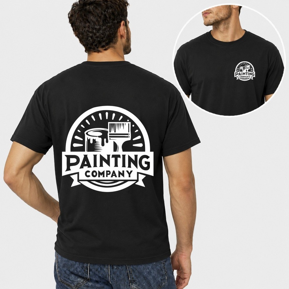 Men Personalised Work T Shirt Custom Trade Company Logo Painter Mechanic Plumber