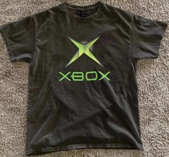 Original Xbox logo green black tee Vintage Gaming Shirt Y2k Xbox