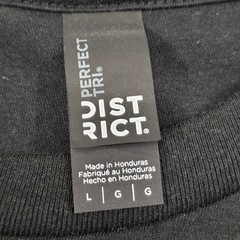 District Perfect Tri Tee Mens Large Black Short Sleeve Crewneck T-Shirt DM130
