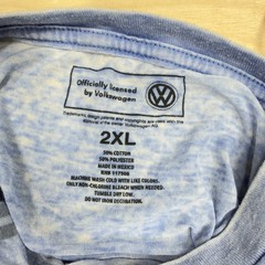 VW Volkswagen Fahrvergnügen Men T-Shirt XL Blue Lightweight Shear-1990s