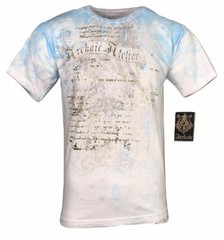 ARCHAIC by AFFLICTION Men’s T-Shirt CASCO Eagle White Tattoo Biker S-4XL $40 NW