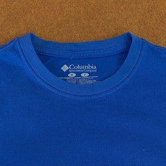 Columbia Mens Small Blue Serene Graphic Short Sleeve Crew Neck Tee NWT *Flaw