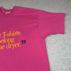 Vintage Fruit of the Loom Shirt Adult Extra Large Pink Made in USA Humor Mens