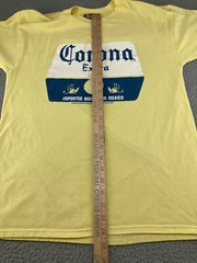 Vintage Corona Extra Shirt Mens Small Yellow Imported Beer Alcohol Skimmers