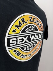 Mr Zogs Sex Wax Shirt Mens Medium Surfer T-shirt Surf Skate Beach Black Tee