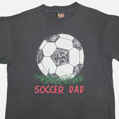 Vintage Soccer Dad Shirt Mens Large Black Football Outdoor Sports Art TSI