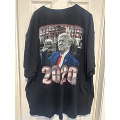 Trump 2020 President Seal Graphic T-Shirt Mens 3XL Black Heavy Cotton Tee