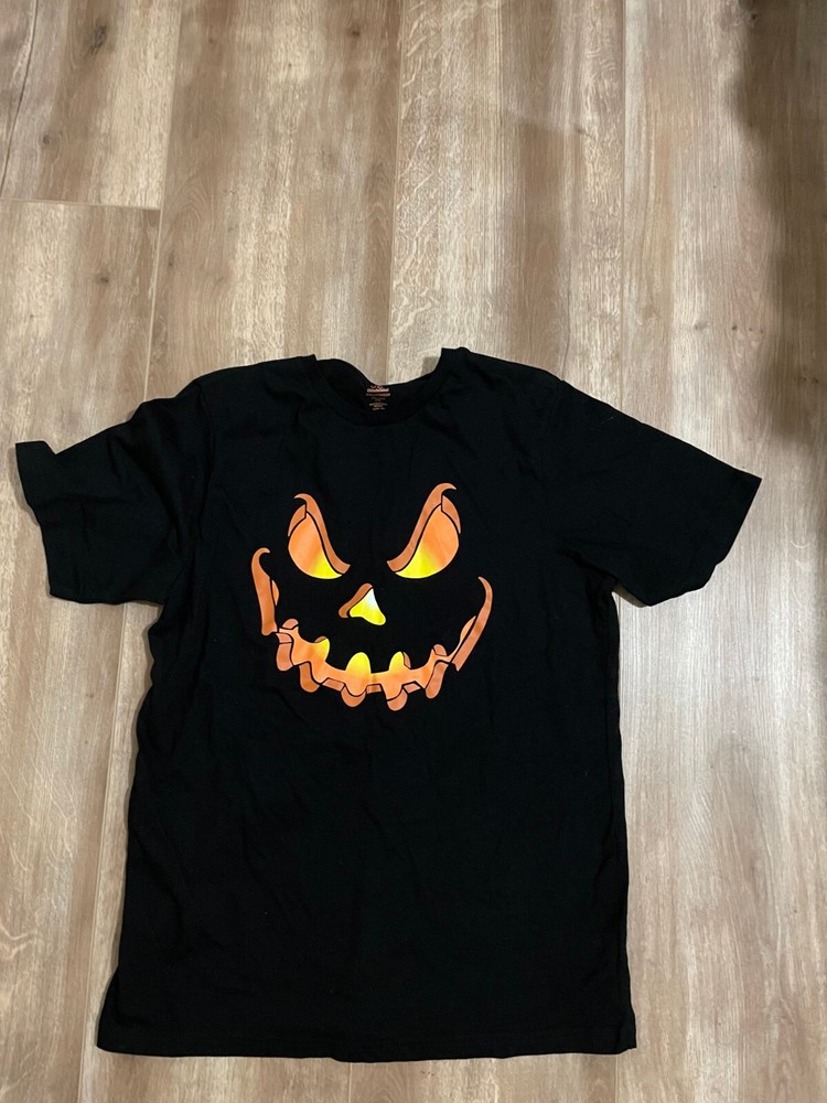Halloween Celebrate It Black T-shirt XXL 18 Pumpkin Jack-O-Lantern Adult/Teen