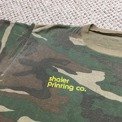 VIntage 80s Camo T-Shirt Mens XL Green Pocket Screen Printing Design Logo Cool
