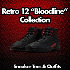 T-Shirt To Match Jordan 12 Bloodline Sneakers – Heel Tab Sneaker Tee