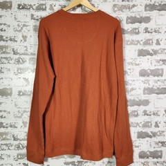 Pressbox Texas Longhorns Thermal Shirt Men’s Large Burnt Orange Waffle Knit