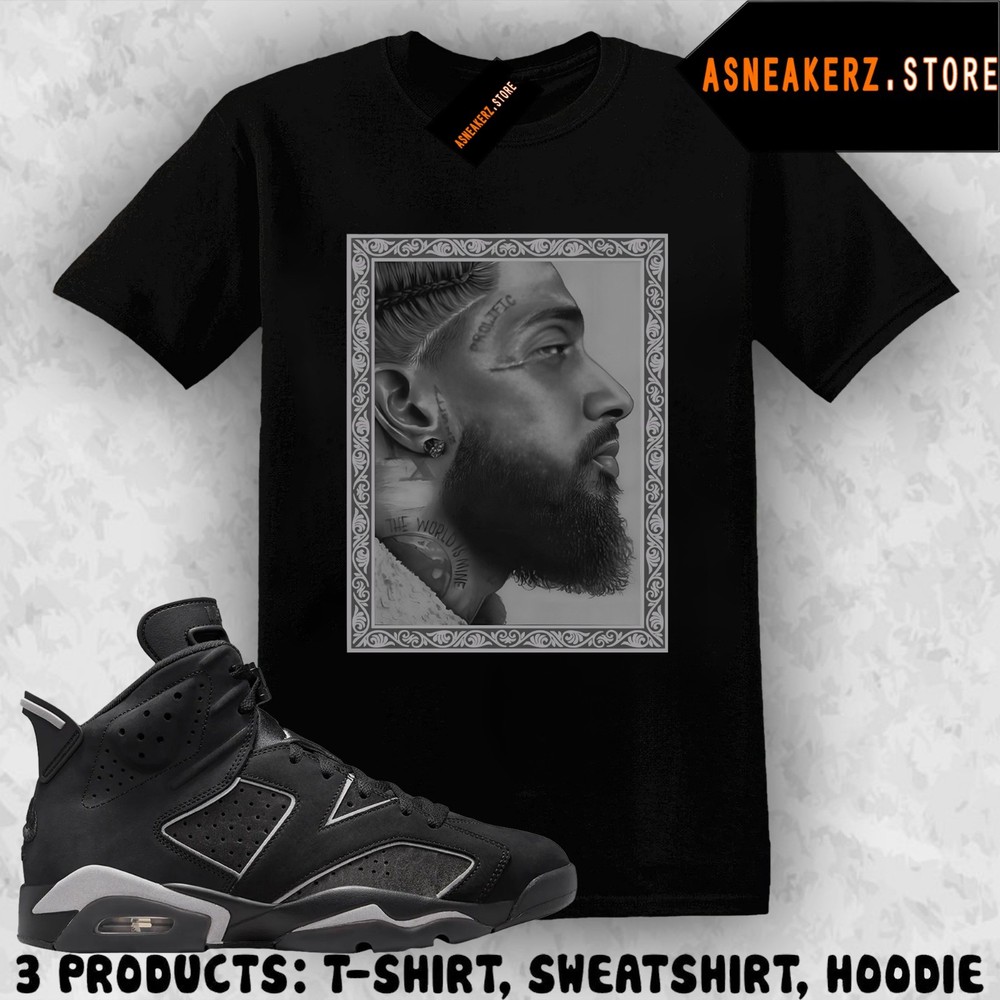 Tee Shirt Matching AJ 6 Cap and Gown 2026 To Match Sneaker IMO Nipsey T-Shirt