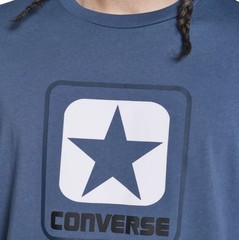 Converse Men’s Lot of 3 Logo Crew Tees in Black, White & Blue Pick Your Size NWT