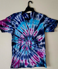 Multi Color Spiral Mens T-Shirt Blank Tye Dyed Tee Spiral New