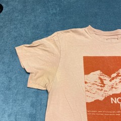 The North Face T-Shirt Mens Large Light Peach Half Dome Graphic Cotton Travel