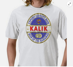 Kalik Beer T-shirt. Gray, Black, White, 100% Cool Cotton, Men’s Tshirt unisex